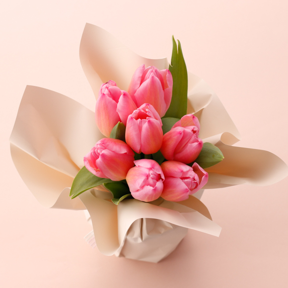 【季節限定】そのまま飾れるブーケ「陽だまりのチューリップ」