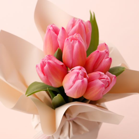 【季節限定】そのまま飾れるブーケ「陽だまりのチューリップ」