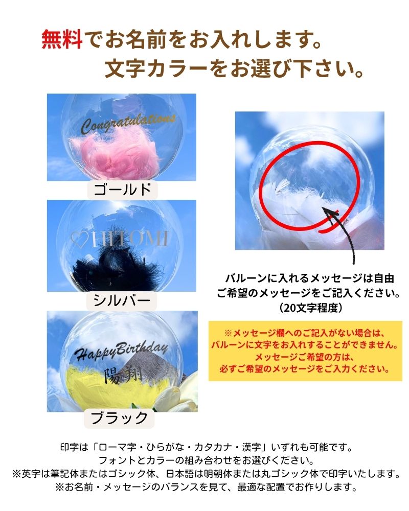 大切な人に贈る名入れバルーン＆フラワーブーケ