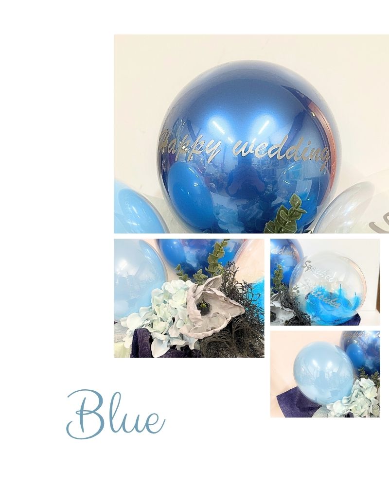 4色から選べる 名入れバルーン＆フラワーアレンジメント