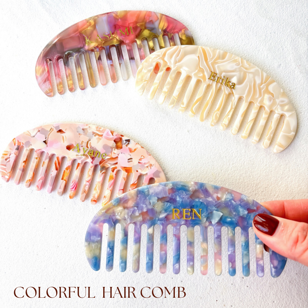 【名入れ無料】COLORFUL HAIR COMB カラフルヘアコーム