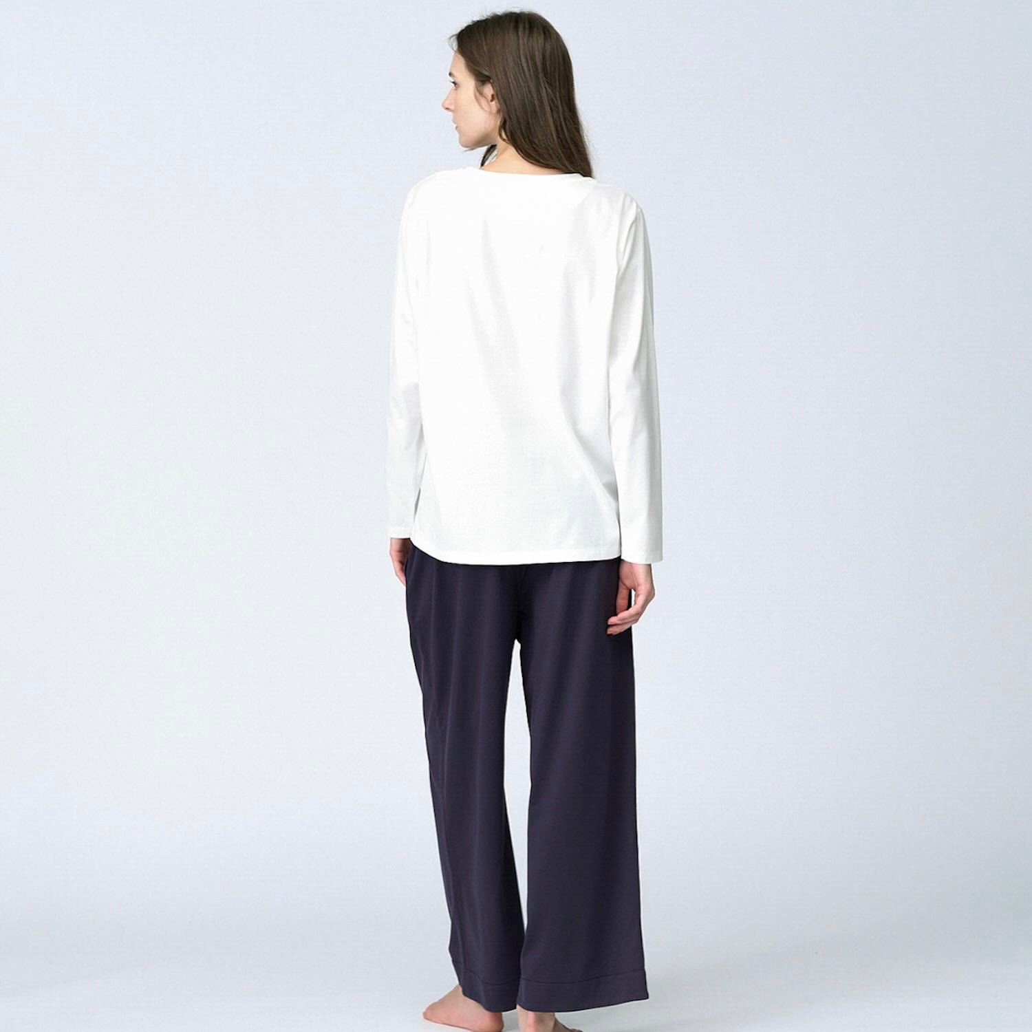 【ウィメンズ】シルクコットンロングスリーブTシャツ