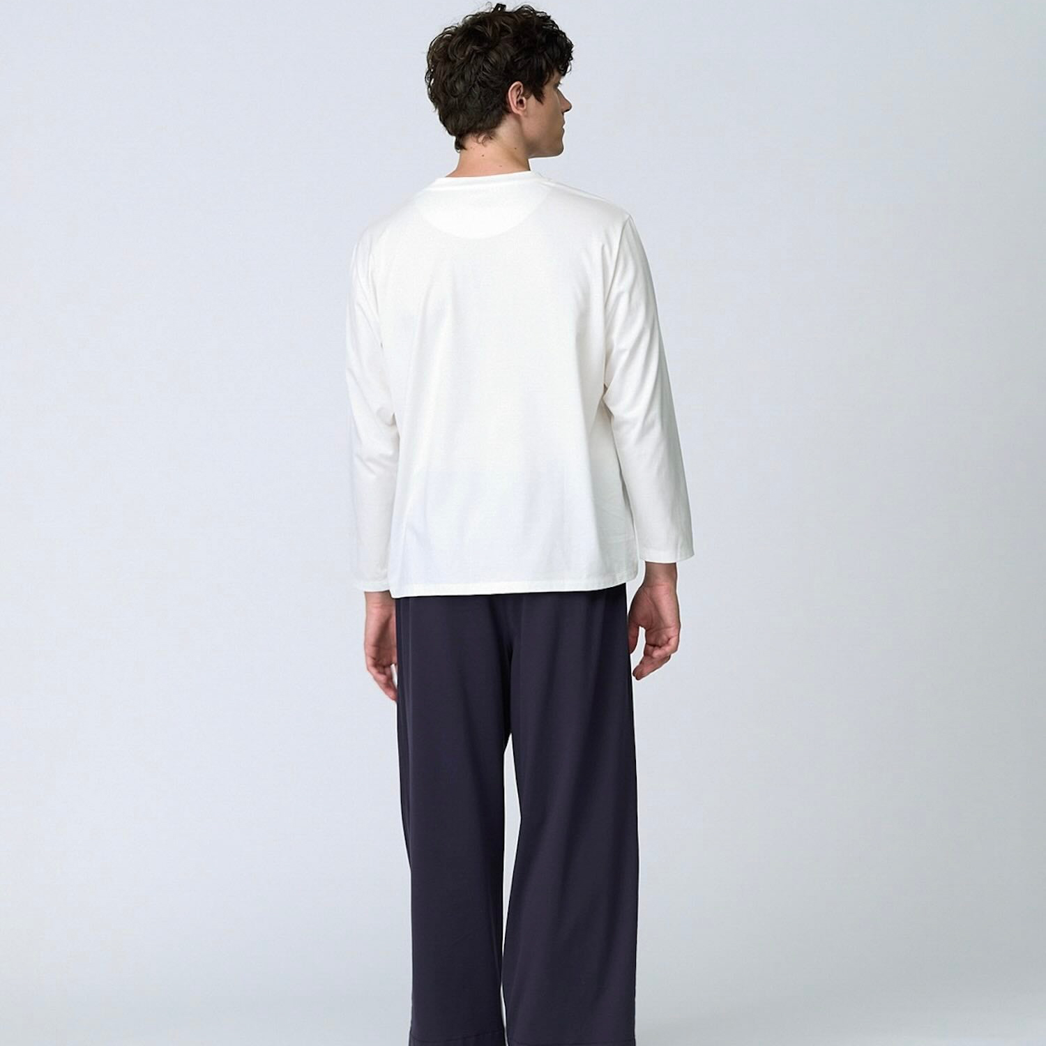 【メンズ】シルクコットンロングスリーブTシャツ