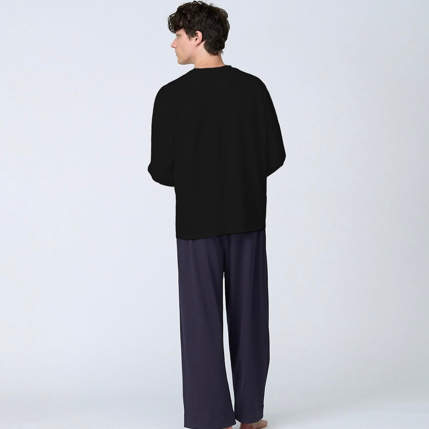 【メンズ】シルクコットンロングスリーブTシャツ