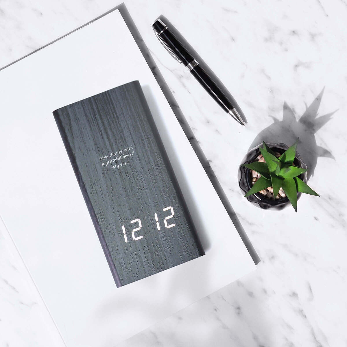 【名入れギフト】ウッドペンスタンド クロック