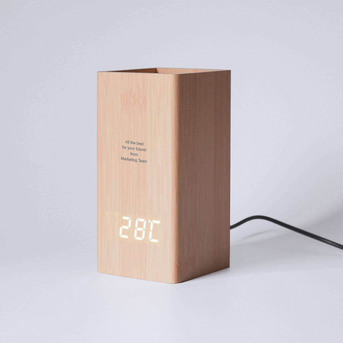 【名入れギフト】ウッドペンスタンド クロック