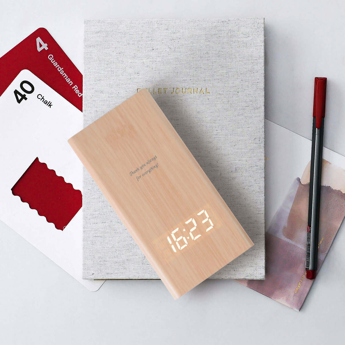 【名入れギフト】ウッドペンスタンド クロック