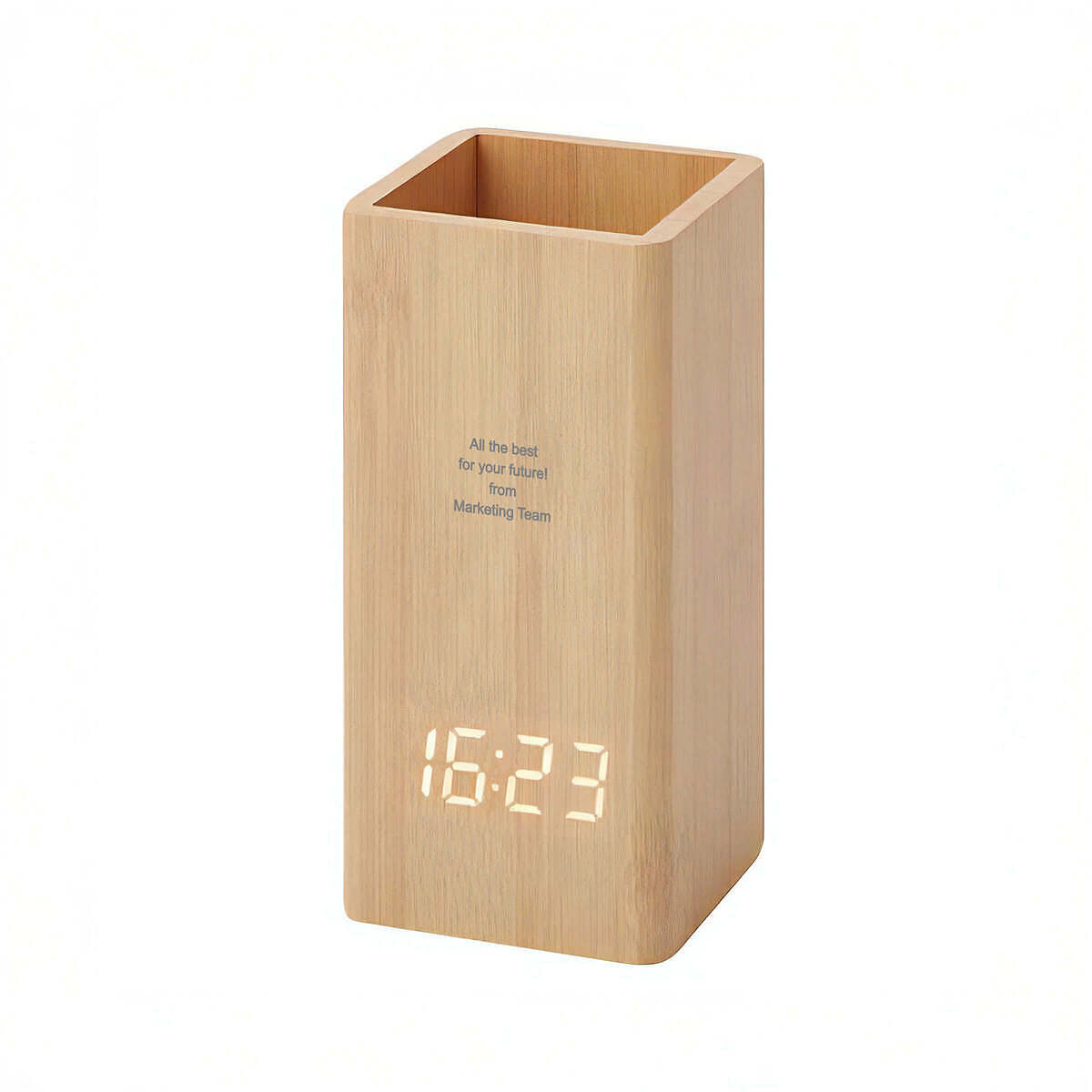 【名入れギフト】ウッドペンスタンド クロック