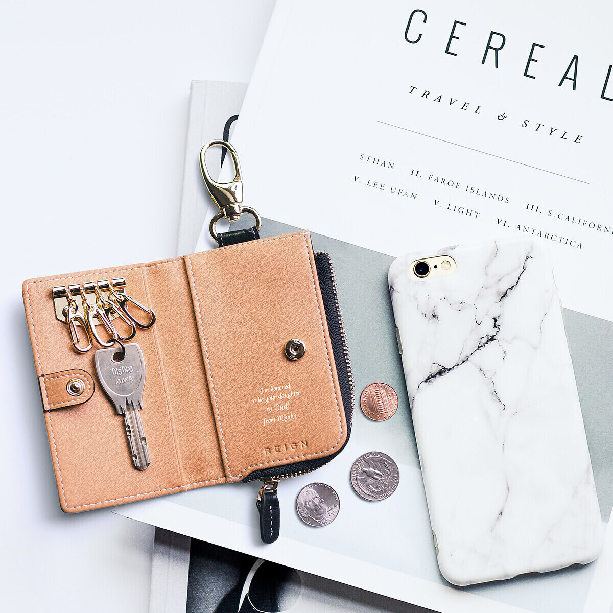 【名入れギフト】レザーマルチキーケース