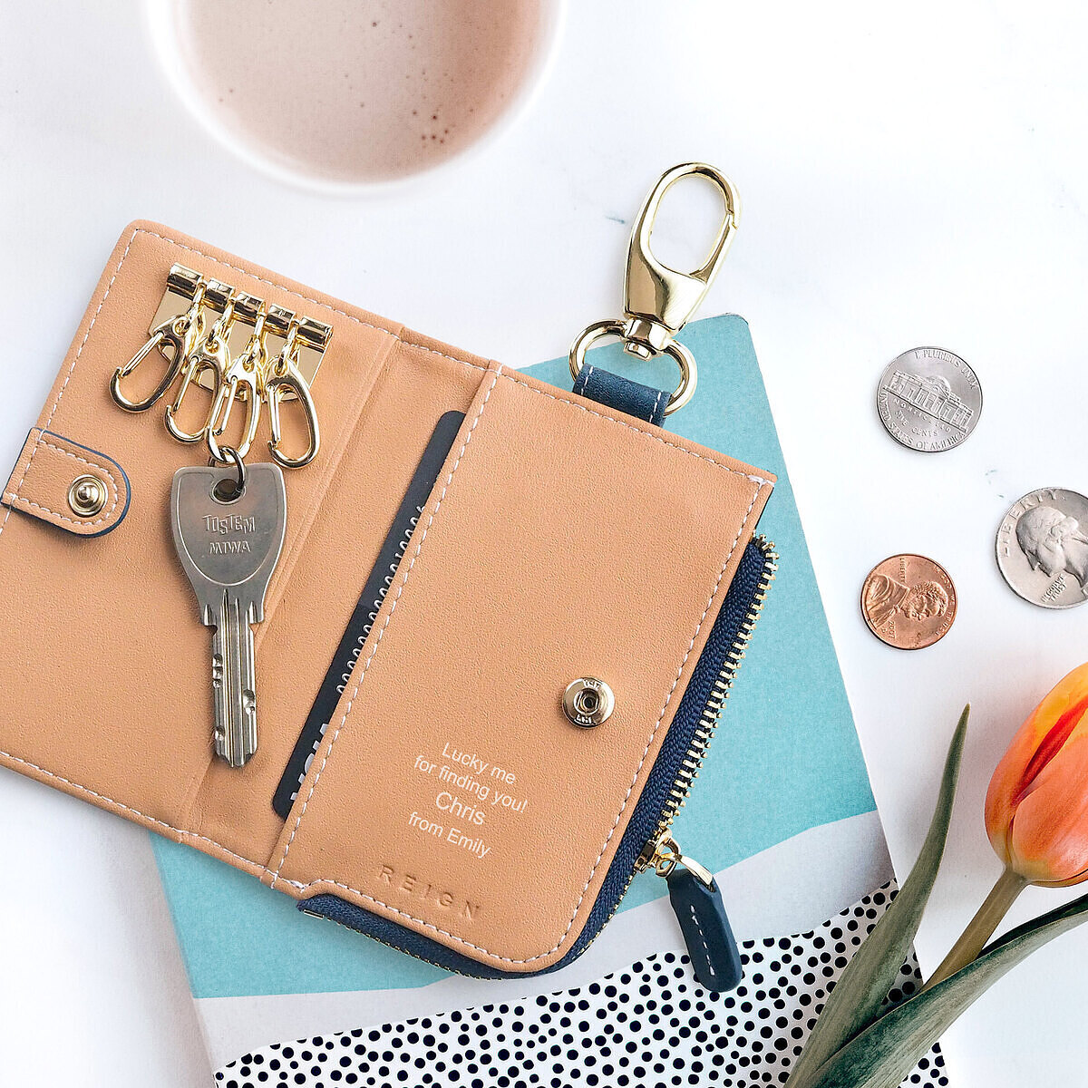 【名入れギフト】レザーマルチキーケース