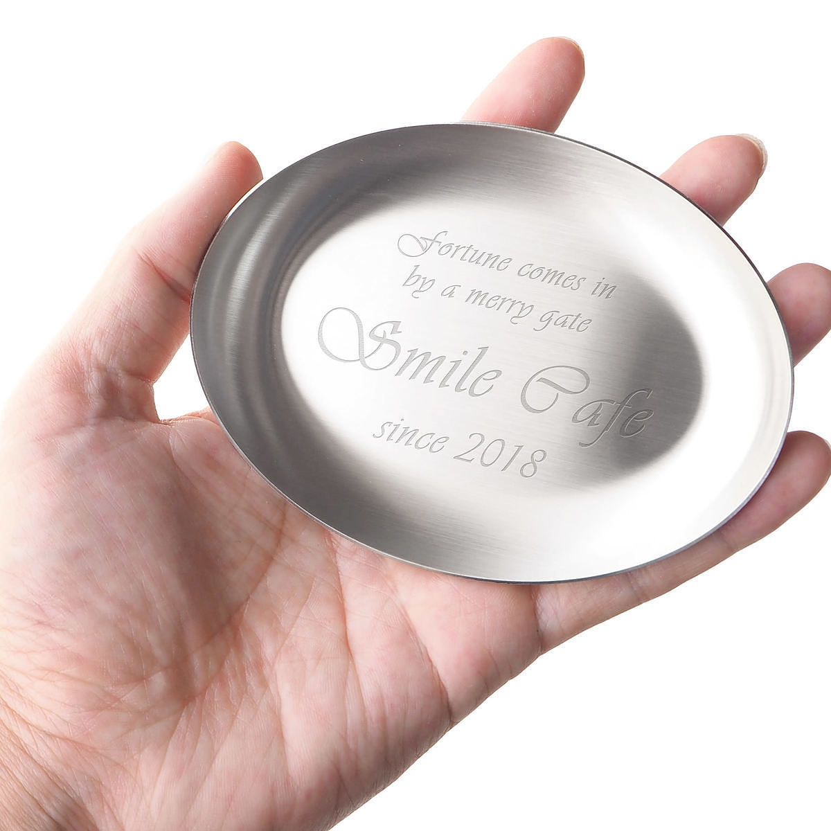 【名入れギフト】ステンレストレイ ラウンド/オーバル