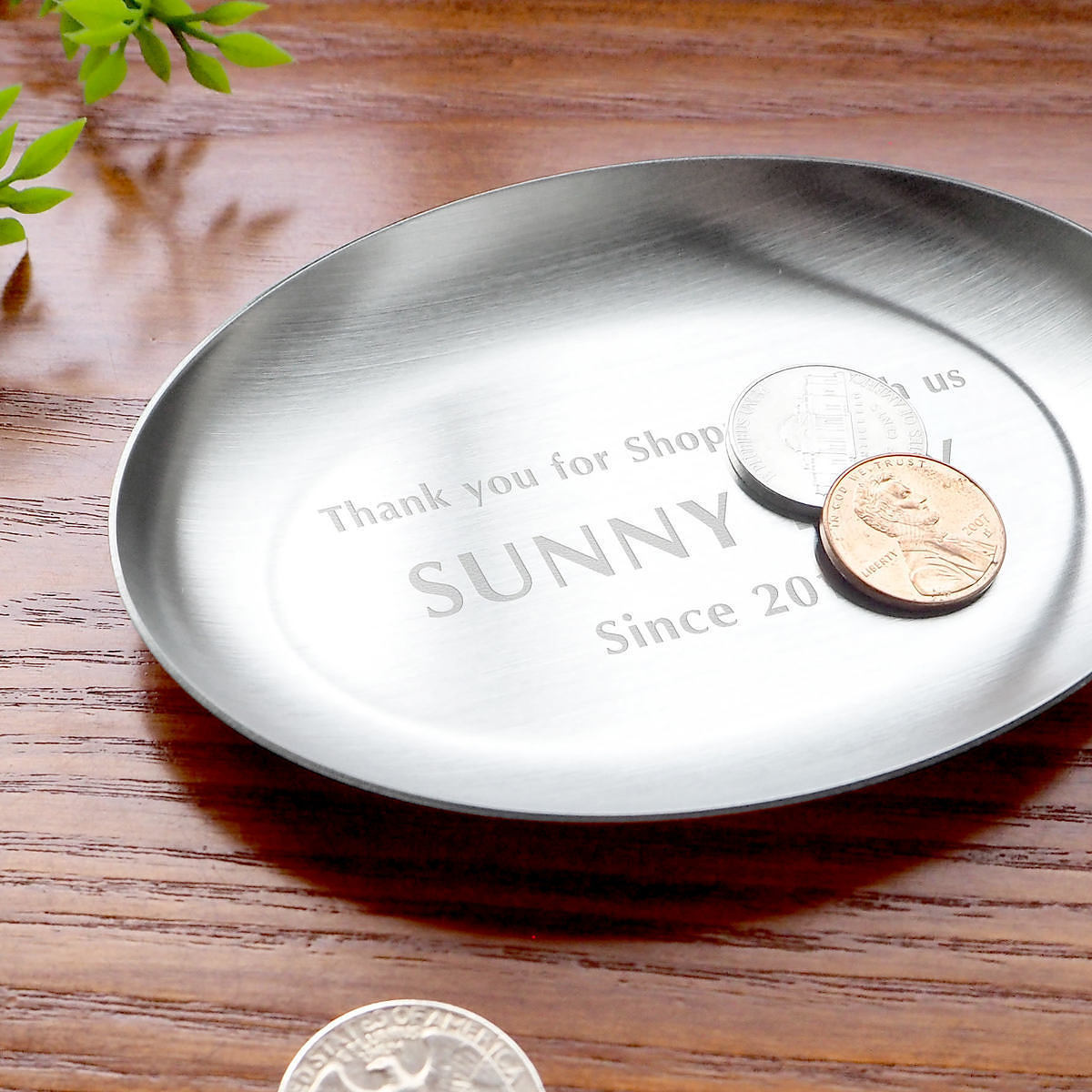 【名入れギフト】ステンレストレイ ラウンド/オーバル