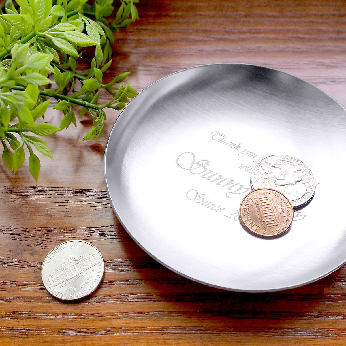 【名入れギフト】ステンレストレイ ラウンド/オーバル