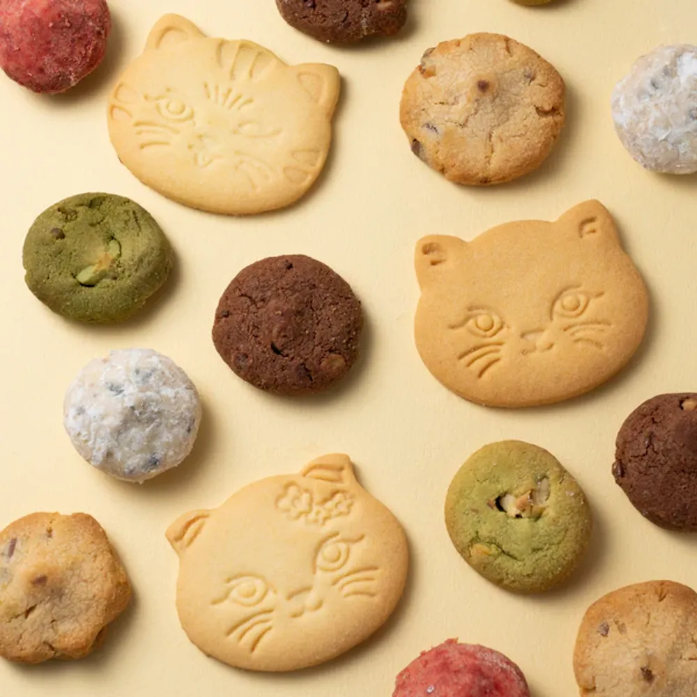 【BOX付き】選べる猫のクッキーとホットアイマスクセット
