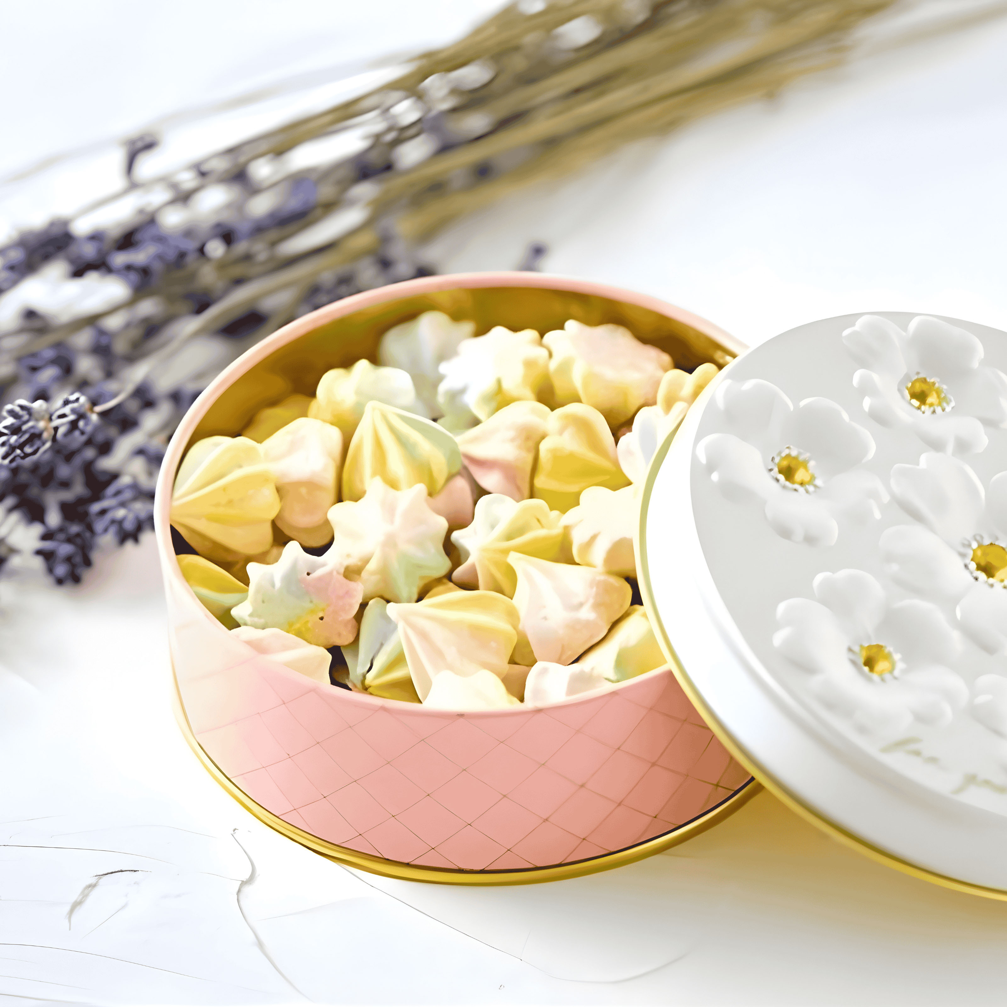 選べるから嬉しいメレンゲ菓子（フラワー缶）