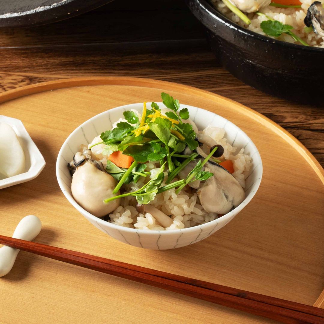 宮城県の食材を楽しむ!セリ香る旨み出汁の牡蠣ごはん 2食セット「Vivid TABLE」