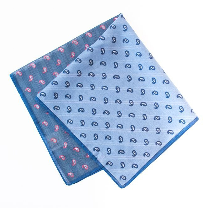 【Orobianco】プリントハンカチ ストライプ柄 6枚セット