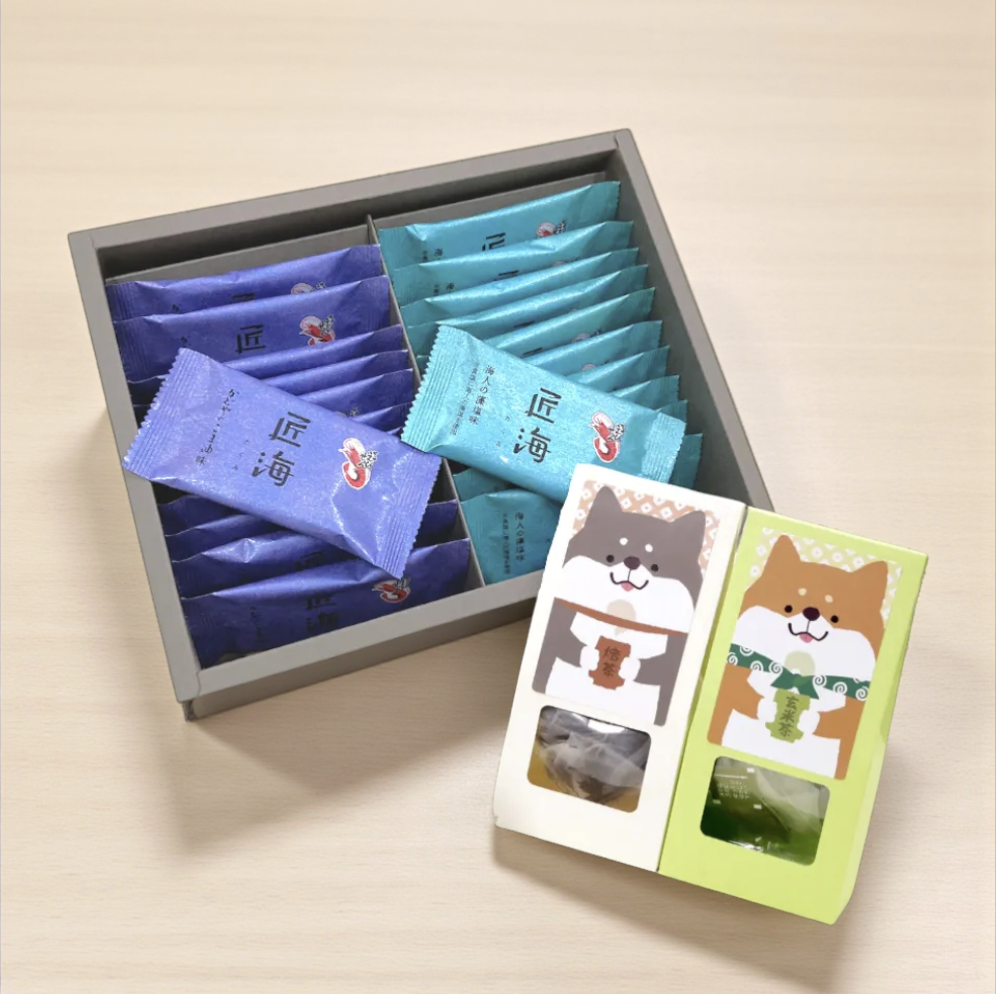 プレミアムかっぱえびせんと選べる日本茶セット