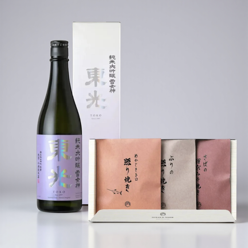 ワイングラスで嗜む日本酒と選べるおつまみセット