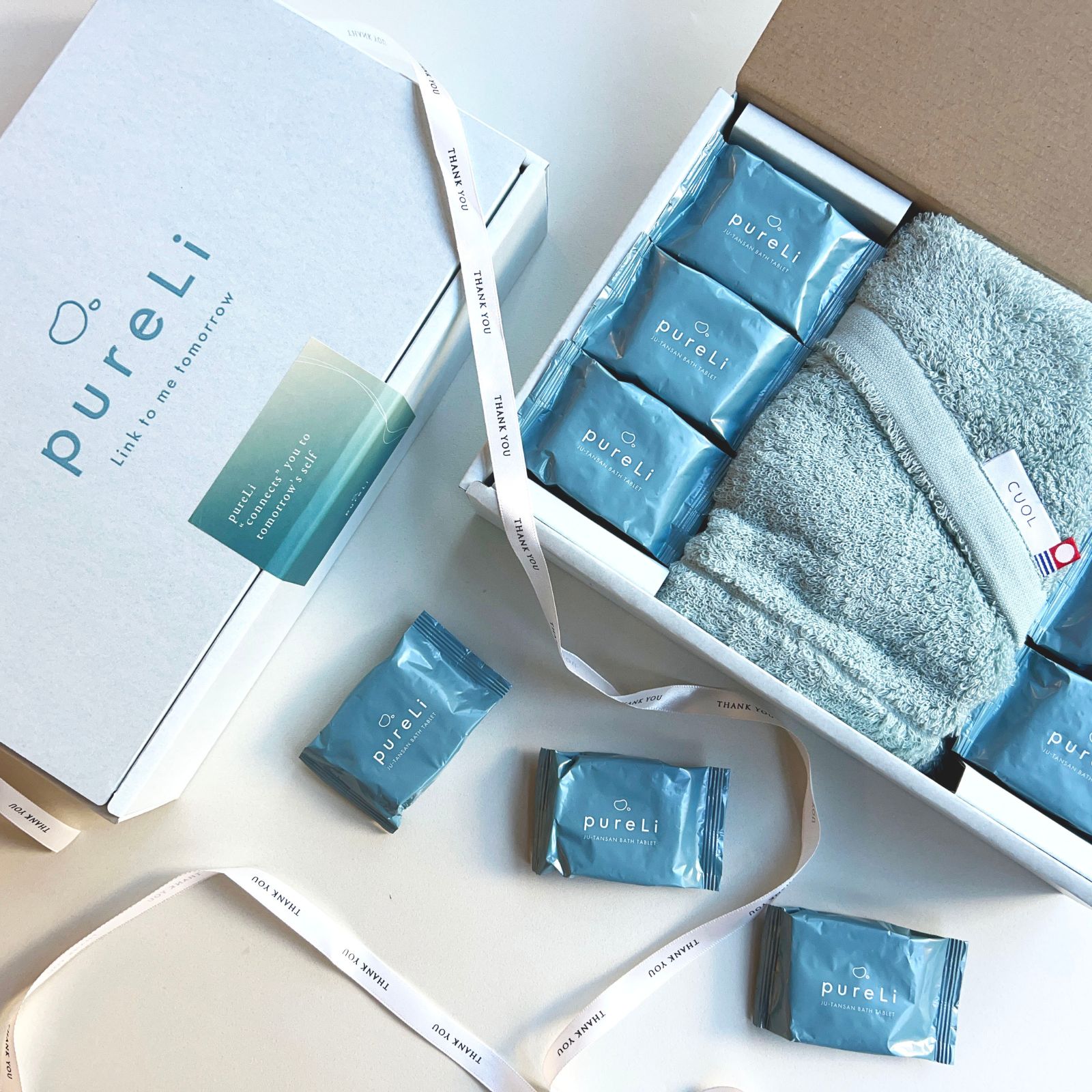 mint】入浴剤と今治スキンケア フェイスタオルのギフトセット | pureLi