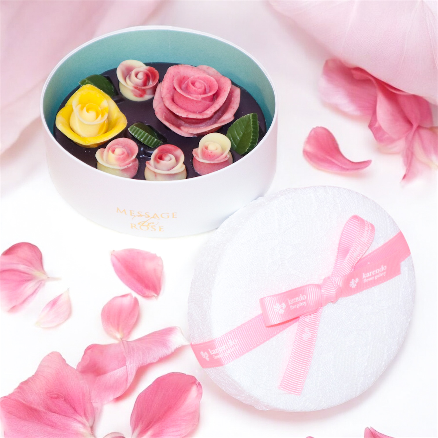 【ギフトBOX付】ウサギ紅茶＆お花のチョコレートセット