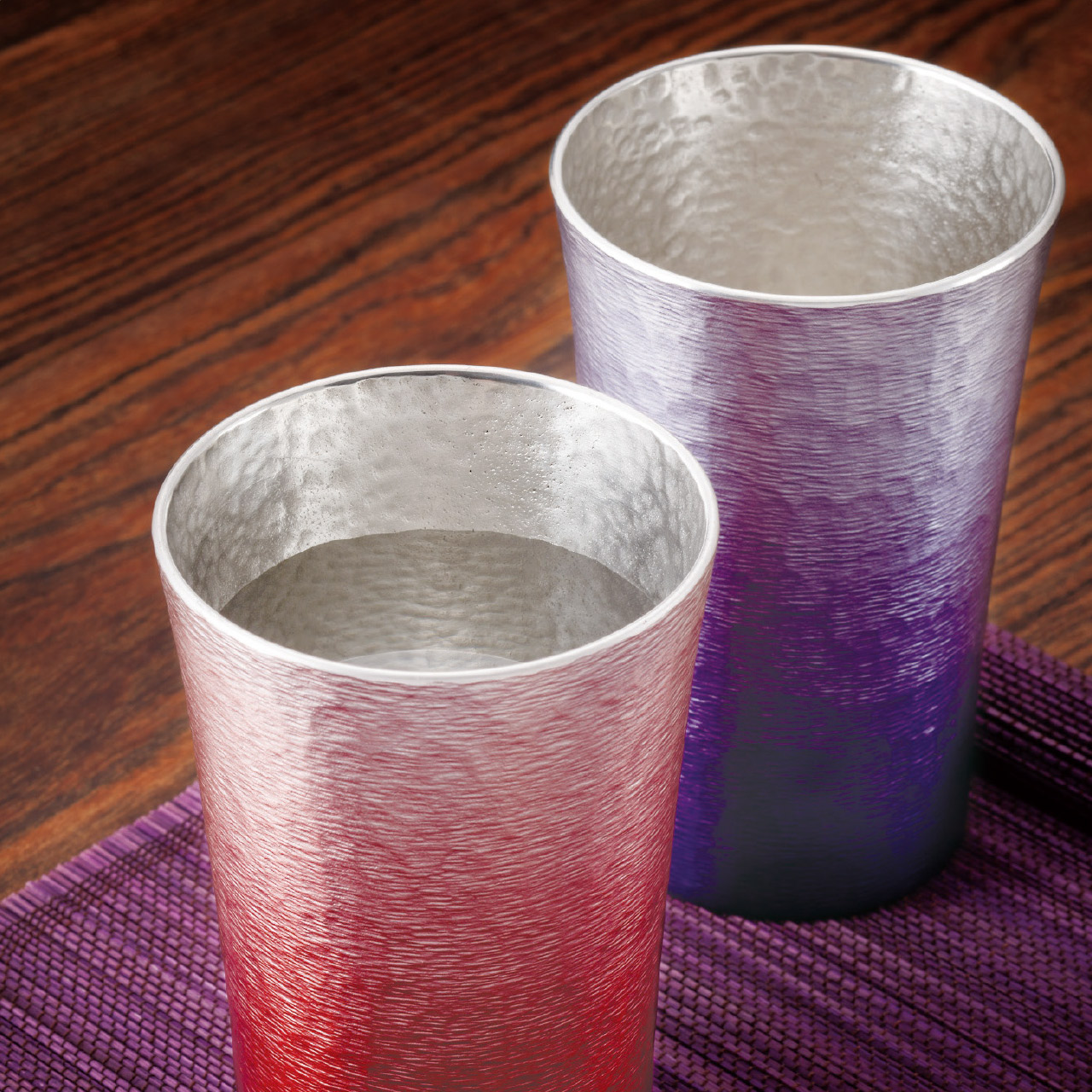 錫製タンブラー200ml 2客セット（桐箱入り）