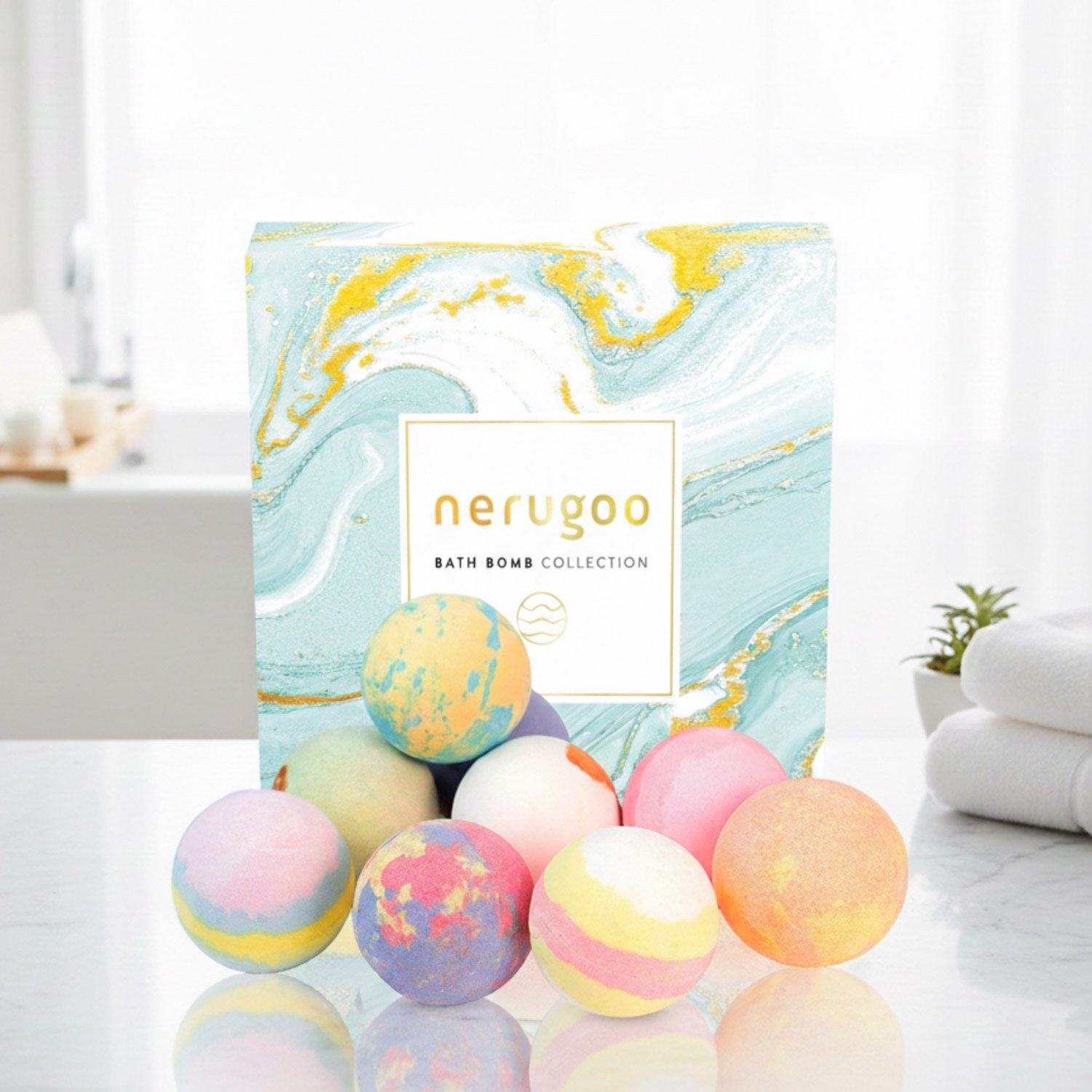nerugoo バスボム＜天然由来のエッセンシャルオイルと9種の香り＞