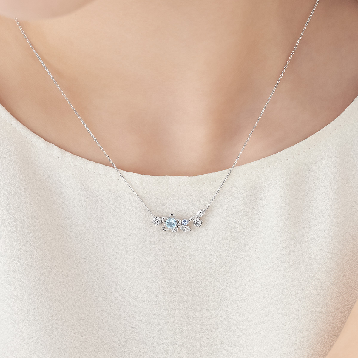 【Spring Limited】シルバー ネモフィラ ネックレス