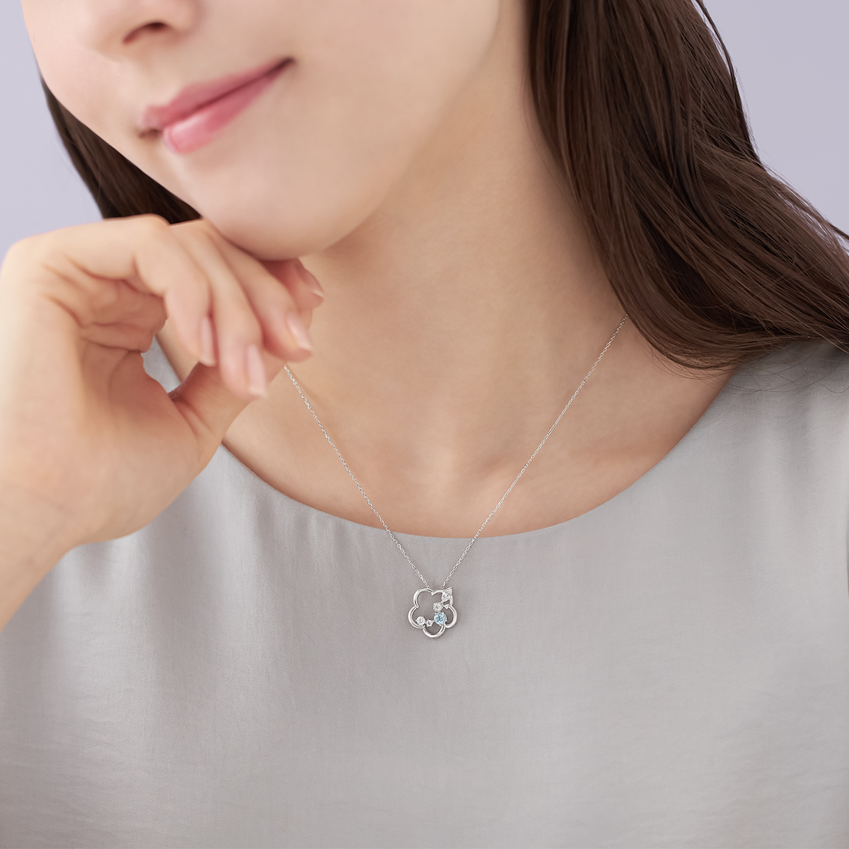 【Spring Limited】シルバー ネモフィラ ネックレス