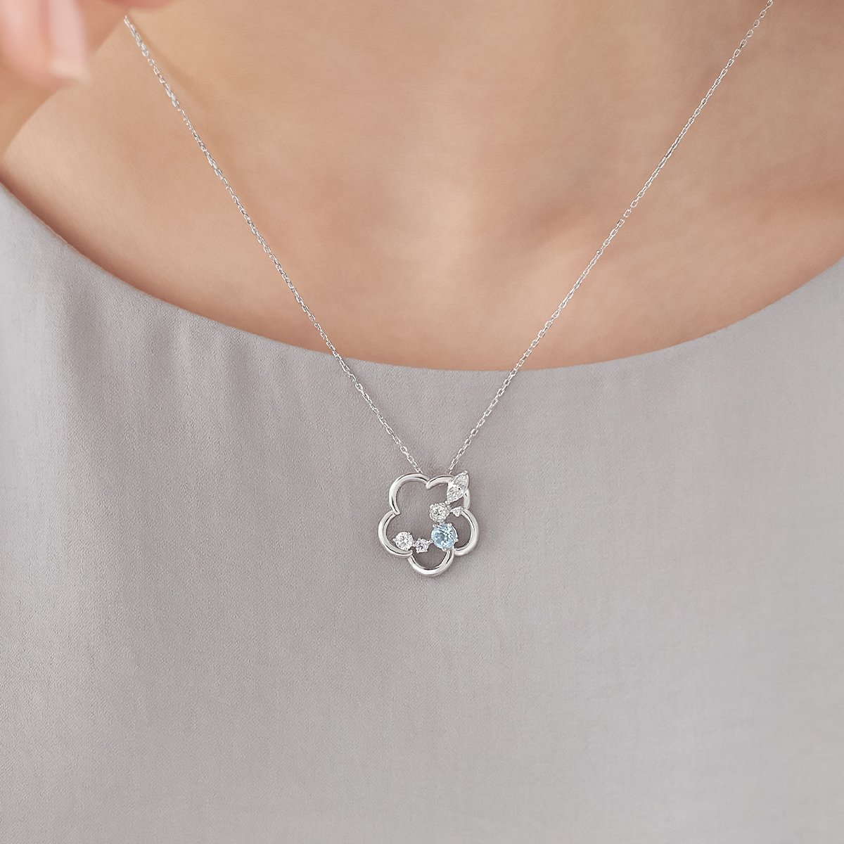 【Spring Limited】シルバー ネモフィラ ネックレス