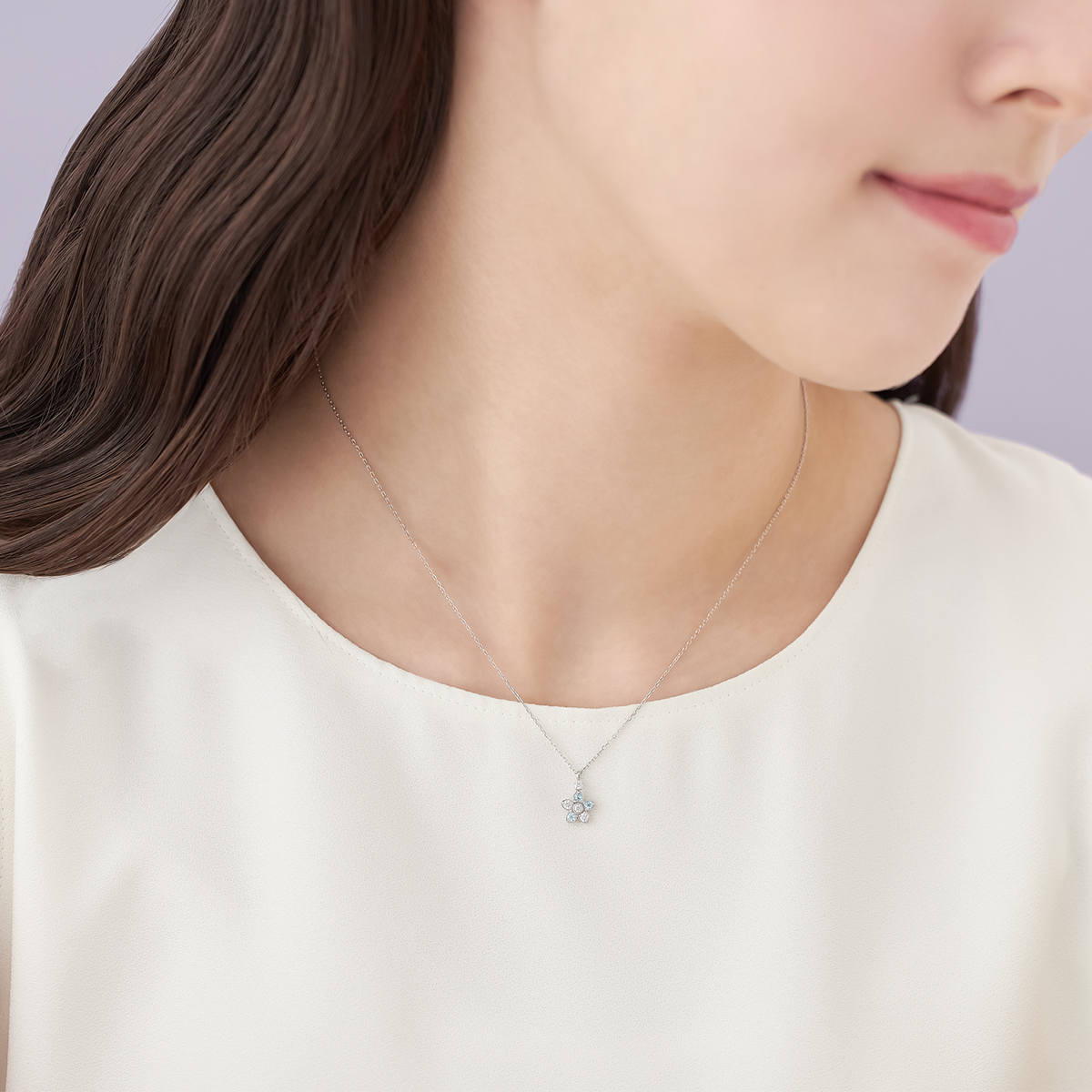 【Spring Limited】シルバー ネモフィラ ネックレス