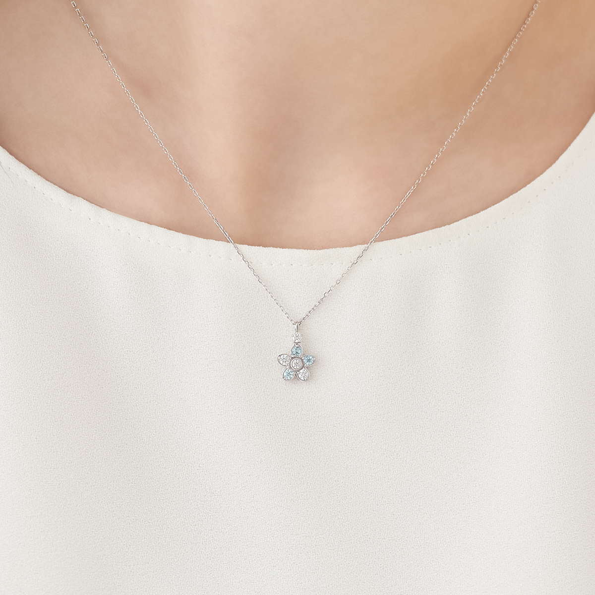 【Spring Limited】シルバー ネモフィラ ネックレス