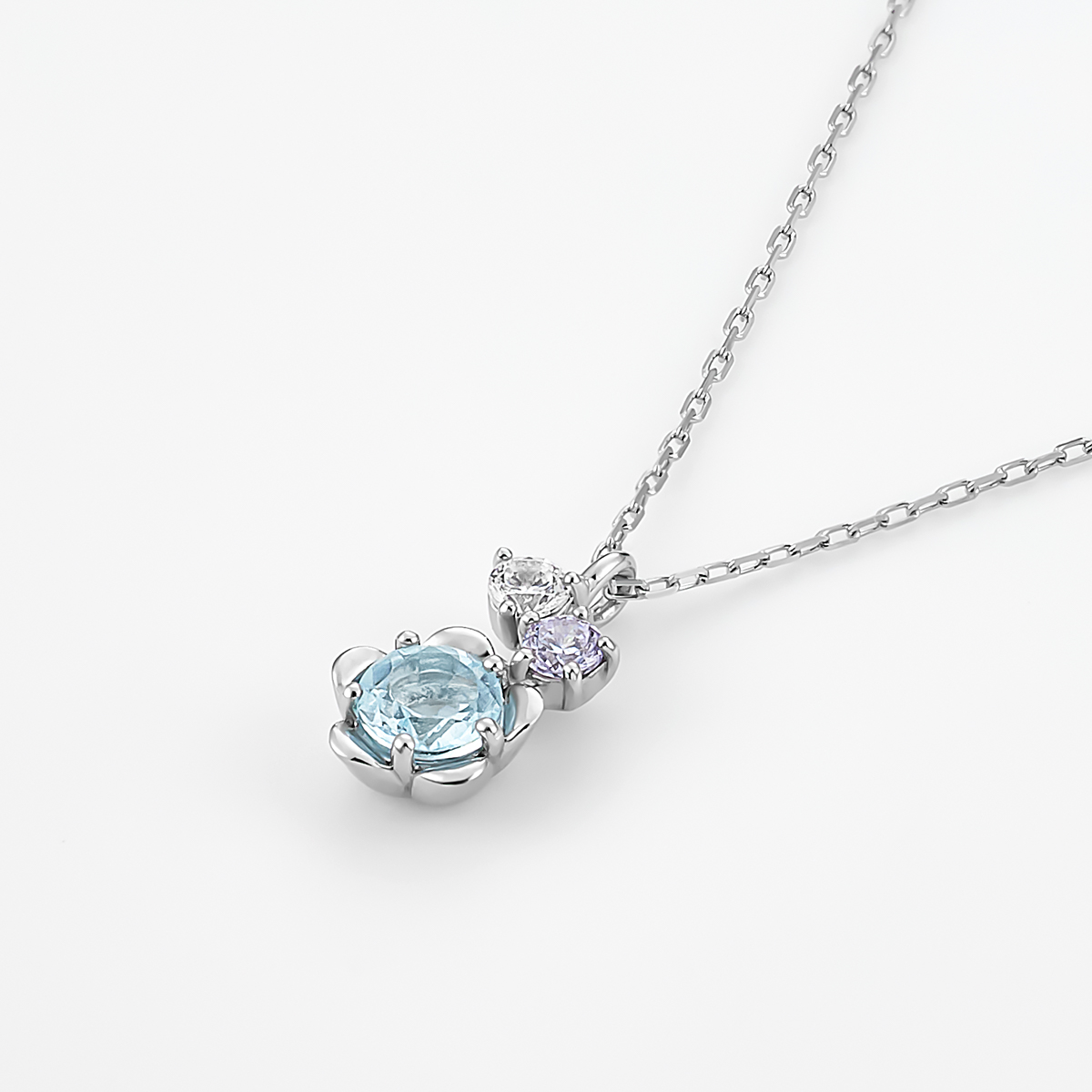 【Spring Limited】K10ホワイトゴールド/シルバー ネックレス