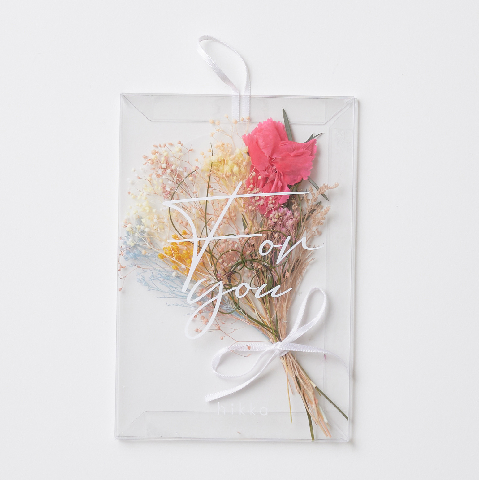 メッセージカードカーネーション「FOR YOU / Thank You」