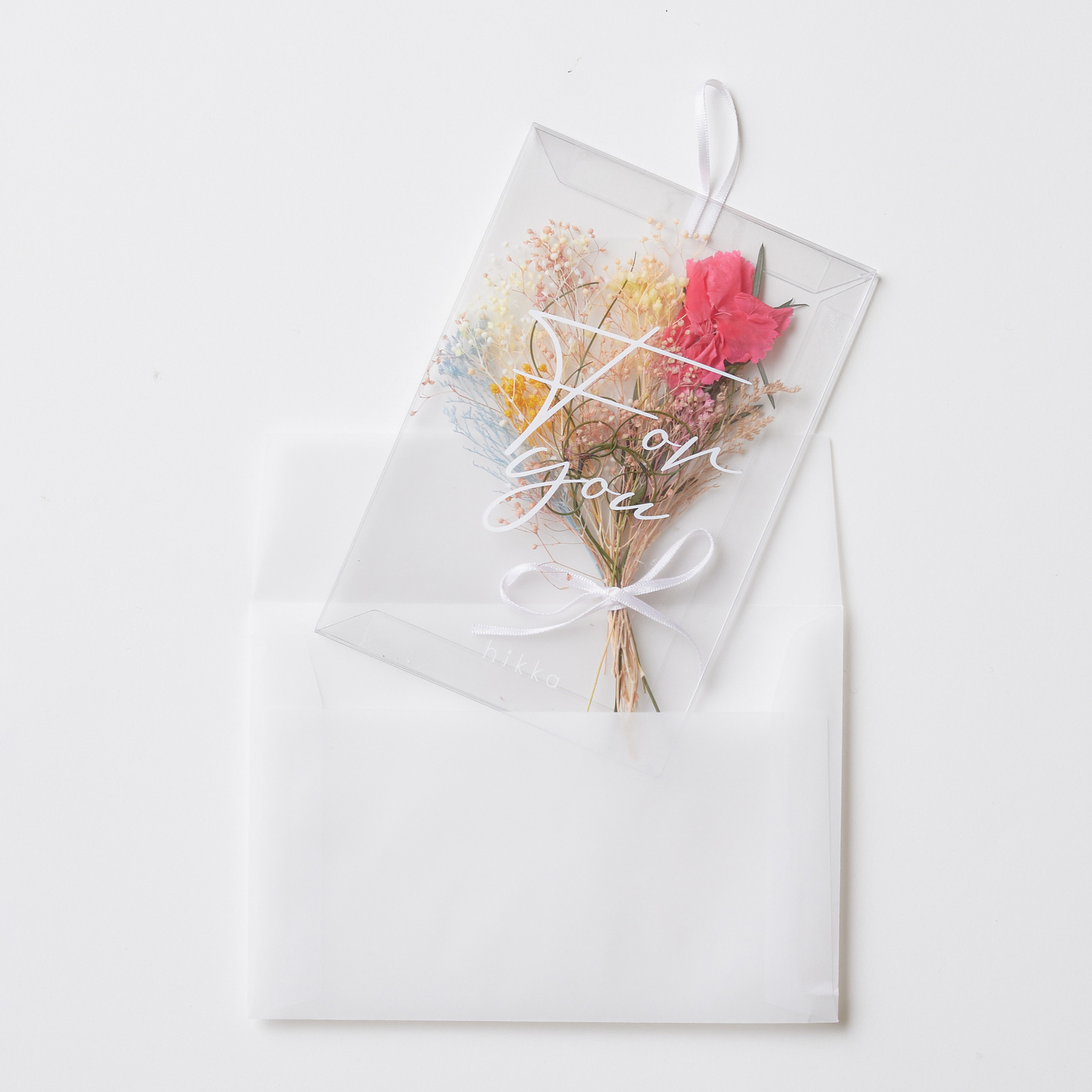 メッセージカードカーネーション「FOR YOU / Thank You」