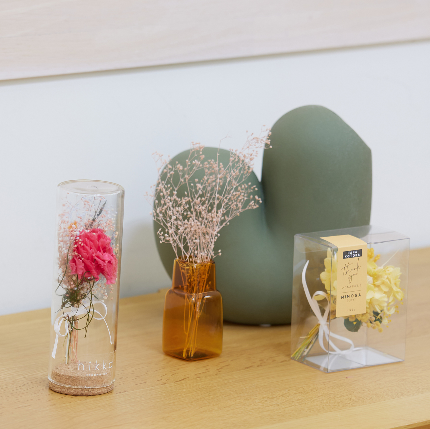 コルクガラス瓶 カーネーション