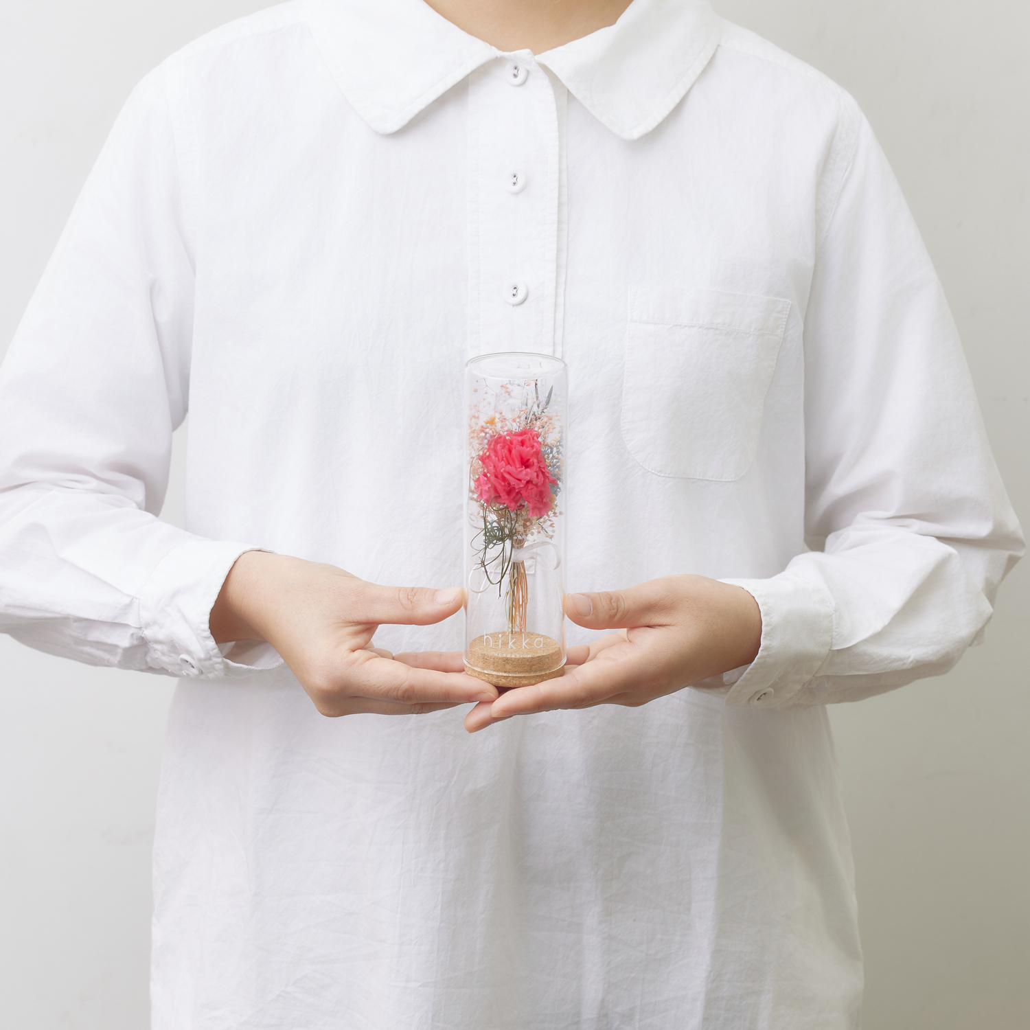 コルクガラス瓶 カーネーション