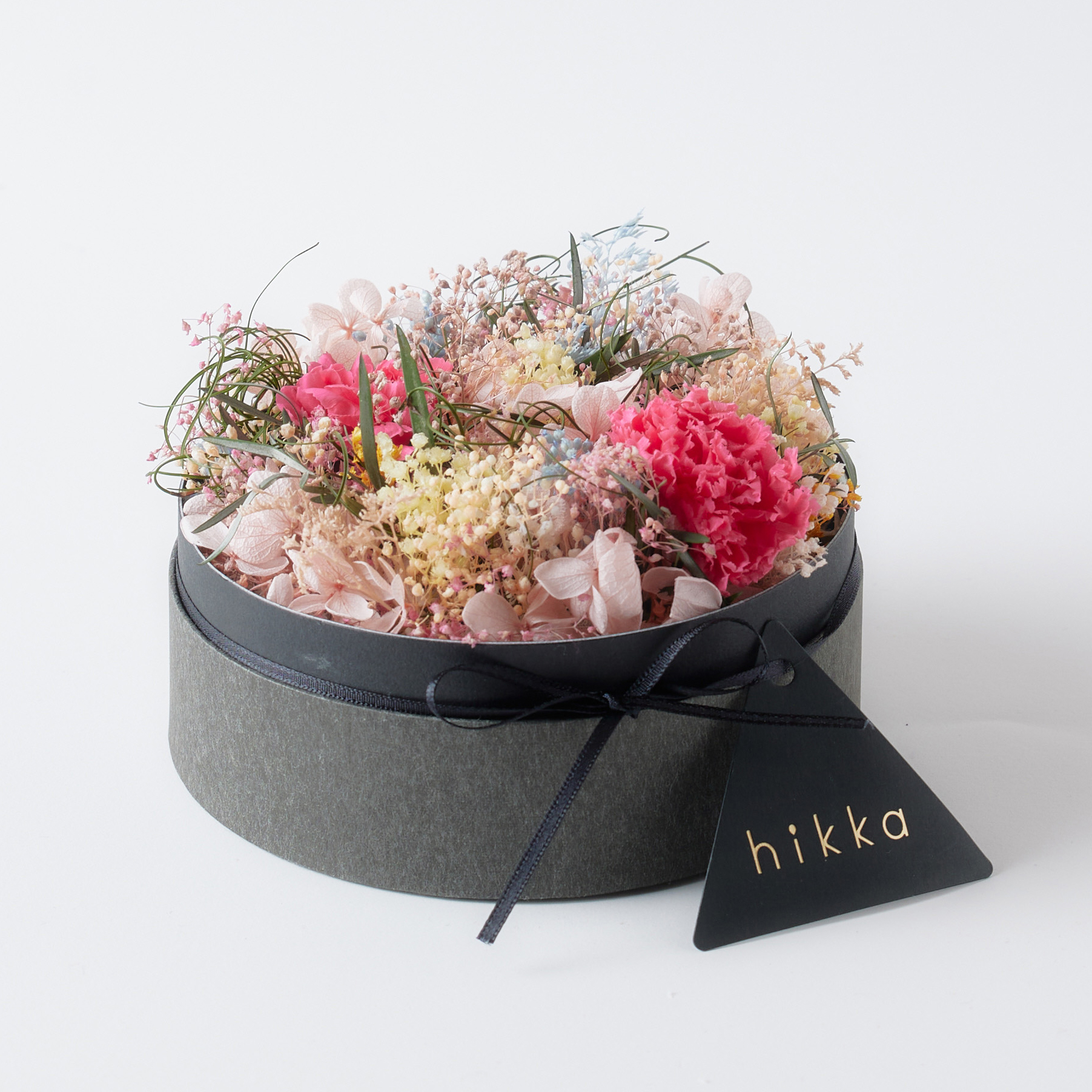 ラウンドフラワーボックスM カーネーション