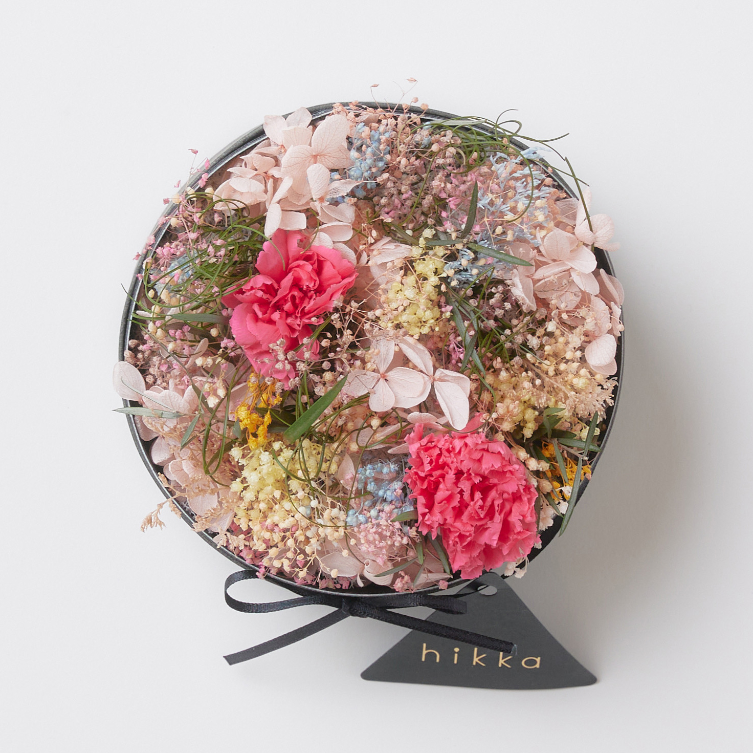 ラウンドフラワーボックスM カーネーション