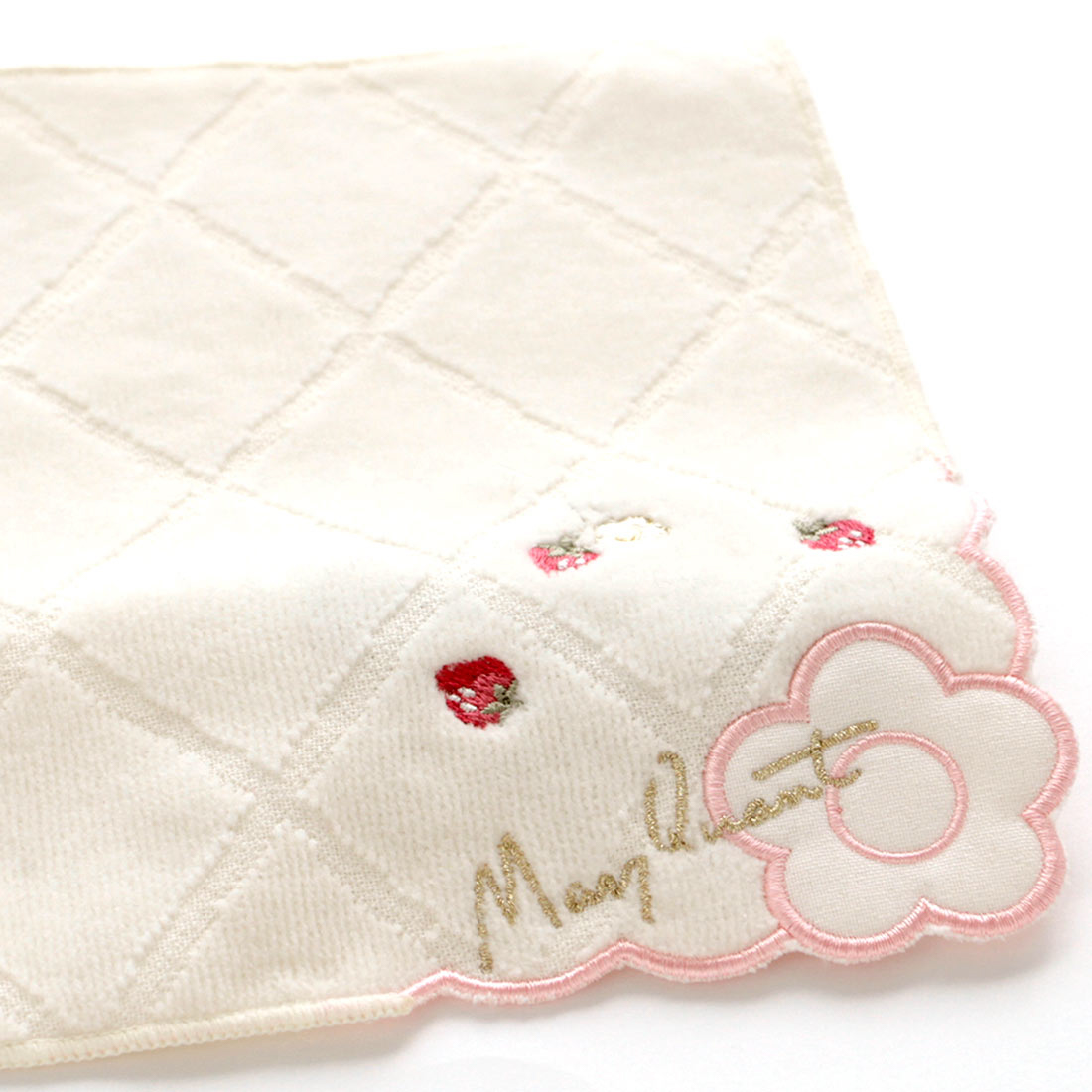 いちごのタオルハンカチーフ