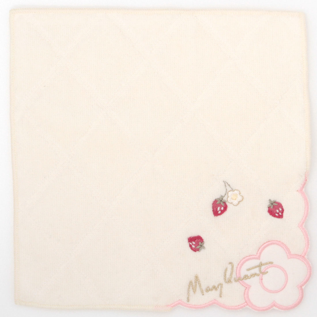 いちごのタオルハンカチーフ＆タオルポーチ