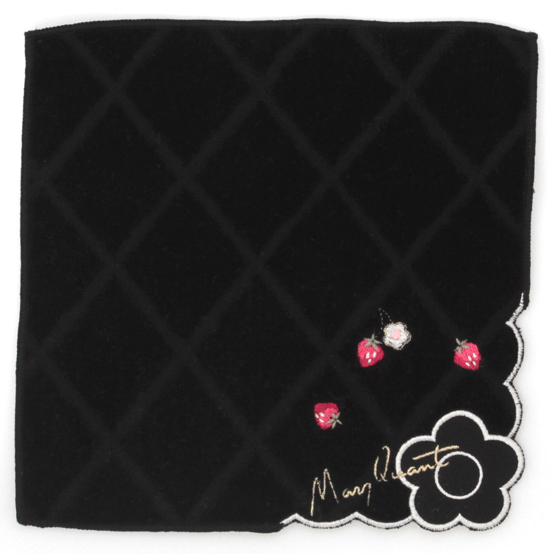 いちごのタオルハンカチーフ＆タオルポーチ