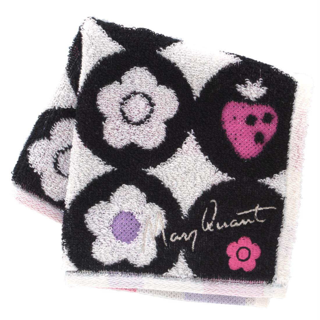 いちごのタオルハンカチーフ＆タオルポーチ