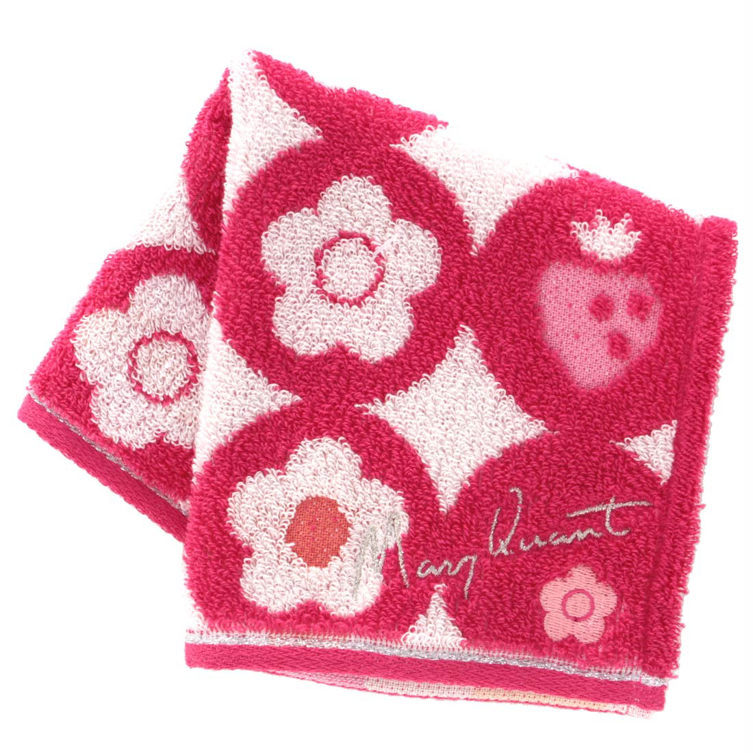 いちごのタオルハンカチーフ＆タオルポーチ