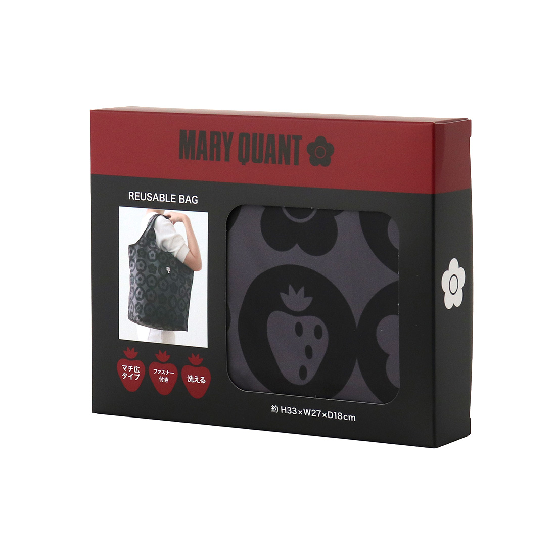 いちごのエコバッグ