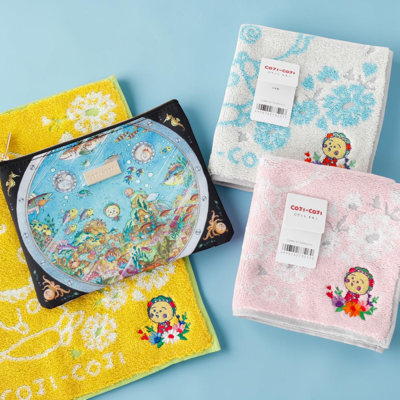 コジコジのフラットポーチ＆選べるハンカチタオル | COJI-COJI