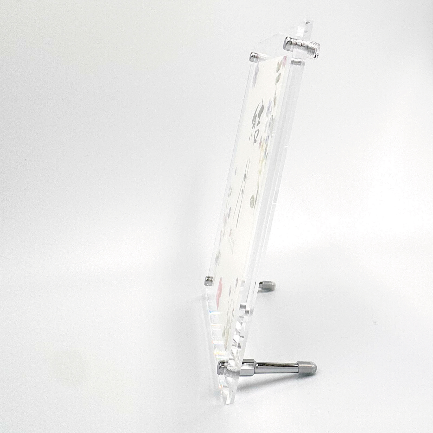 命名フレームアクリルクリア(花柄・筆文字)