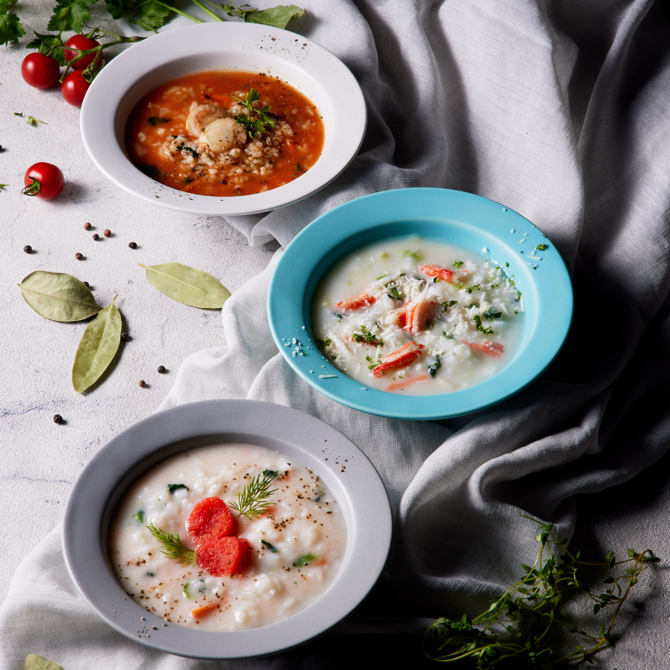 贅沢-Zeitaku- 北海道スープリゾット2食（ずわいがに＆魚介クリーム、完熟とまと＆たっぷり野菜）