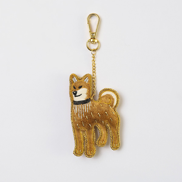 ザリ刺繍キーホルダー＜イヌシリーズ＞