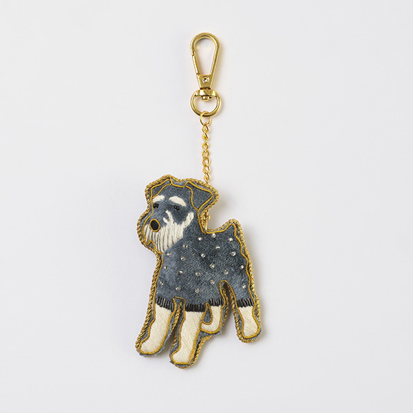 ザリ刺繍キーホルダー＜イヌシリーズ＞
